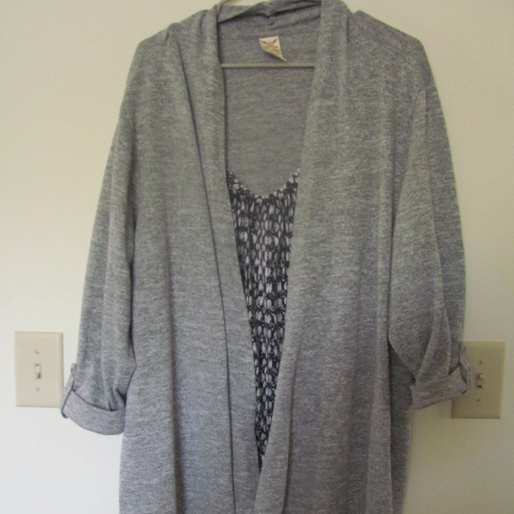 Faded Glory Gray Sweater Top Size 4X